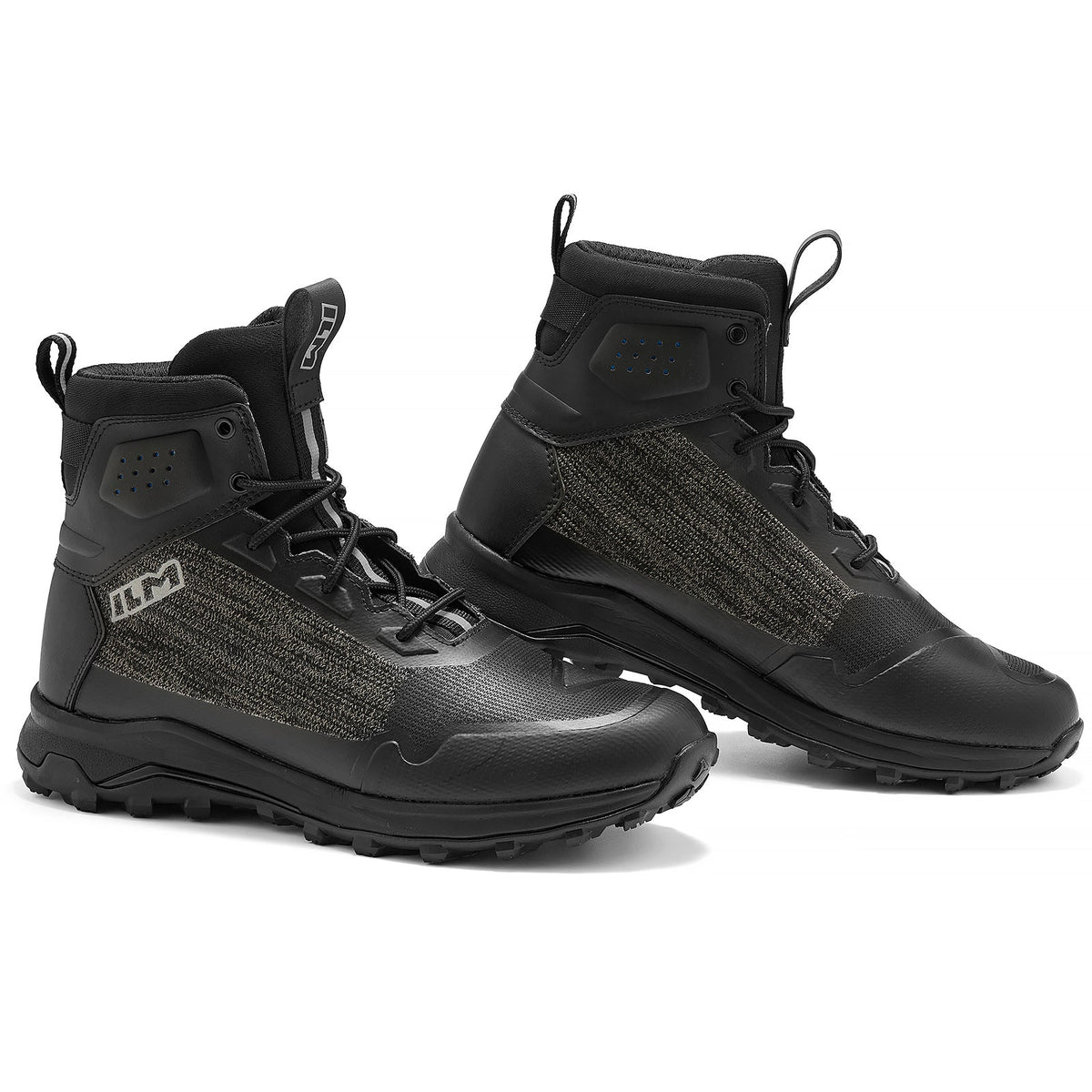 Men's Black Motorbike Riding Shoes Lightweight Breathable Ankle Support